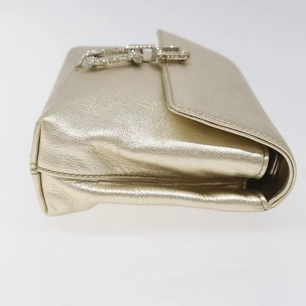 Salvatore Ferragamo Gancini Leather Clutch Bag (Pre-Owned)