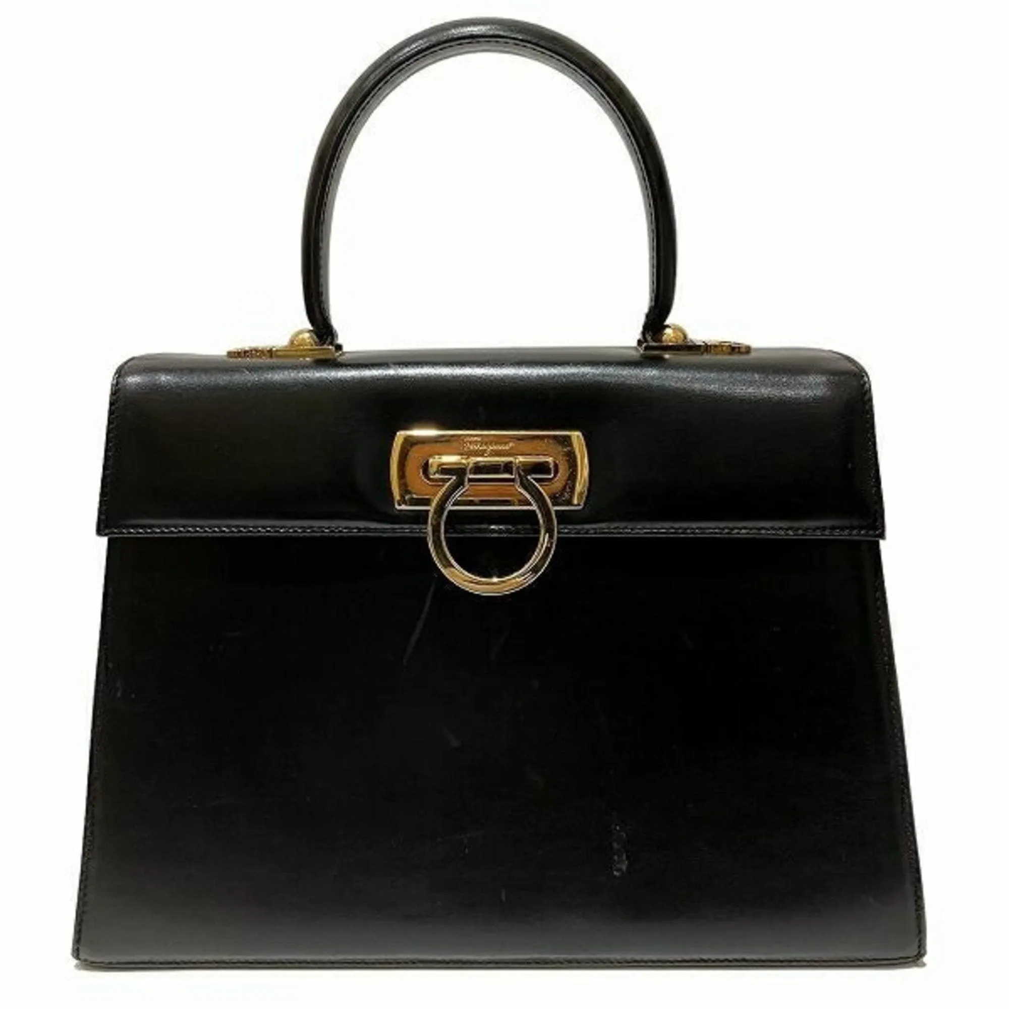 Salvatore Ferragamo Gancini  Leather Handbag (Pre-Owned)