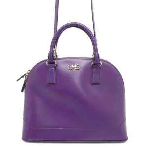 Salvatore Ferragamo Gancini Leather Handbag (Pre-Owned)