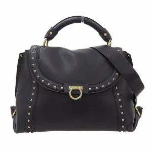 Salvatore Ferragamo Gancini  Leather Handbag (Pre-Owned)