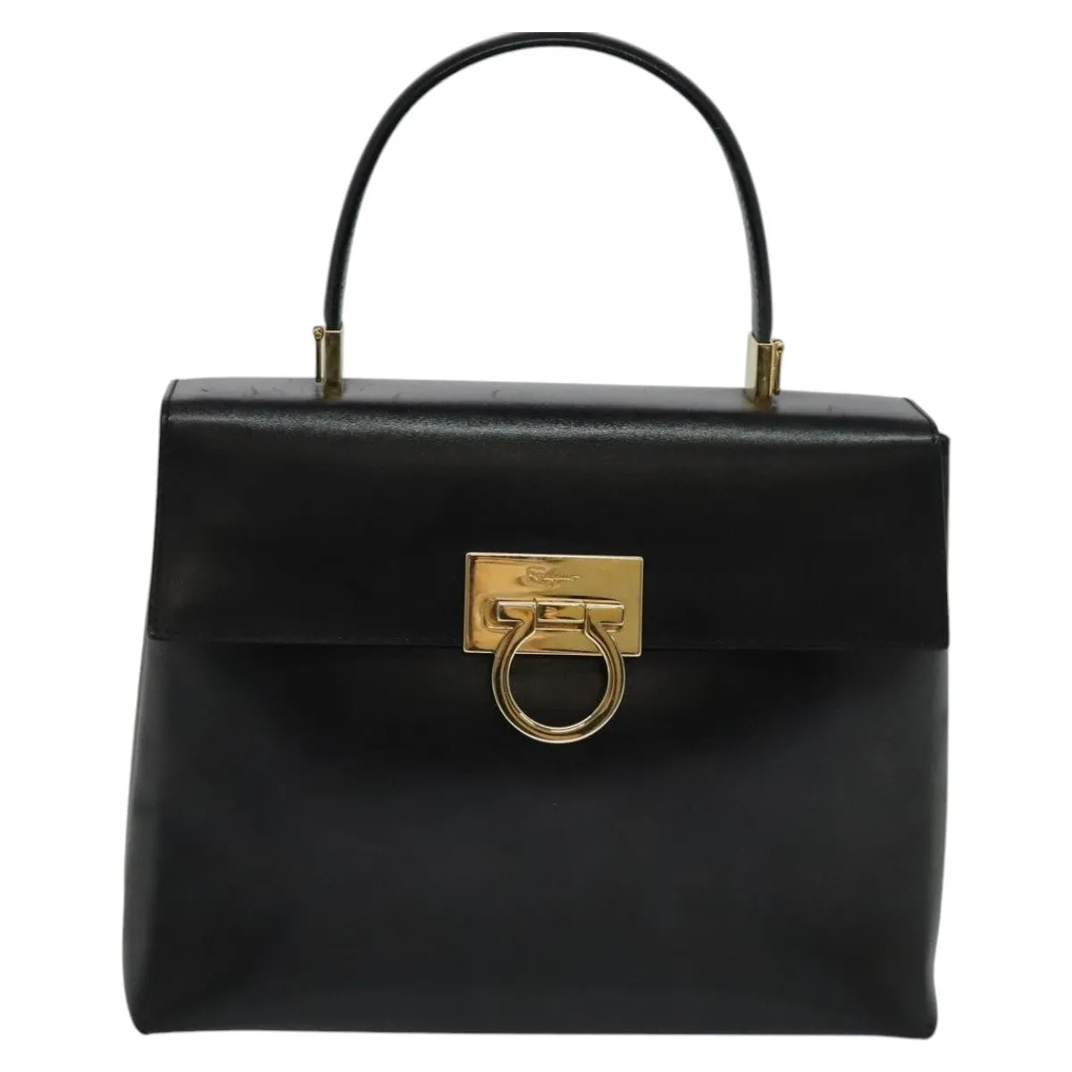 Salvatore Ferragamo Gancini Leather Handbag (Pre-Owned)