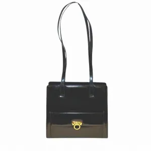 Salvatore Ferragamo Gancini  Leather Handbag Tote Bag (Pre-Owned)