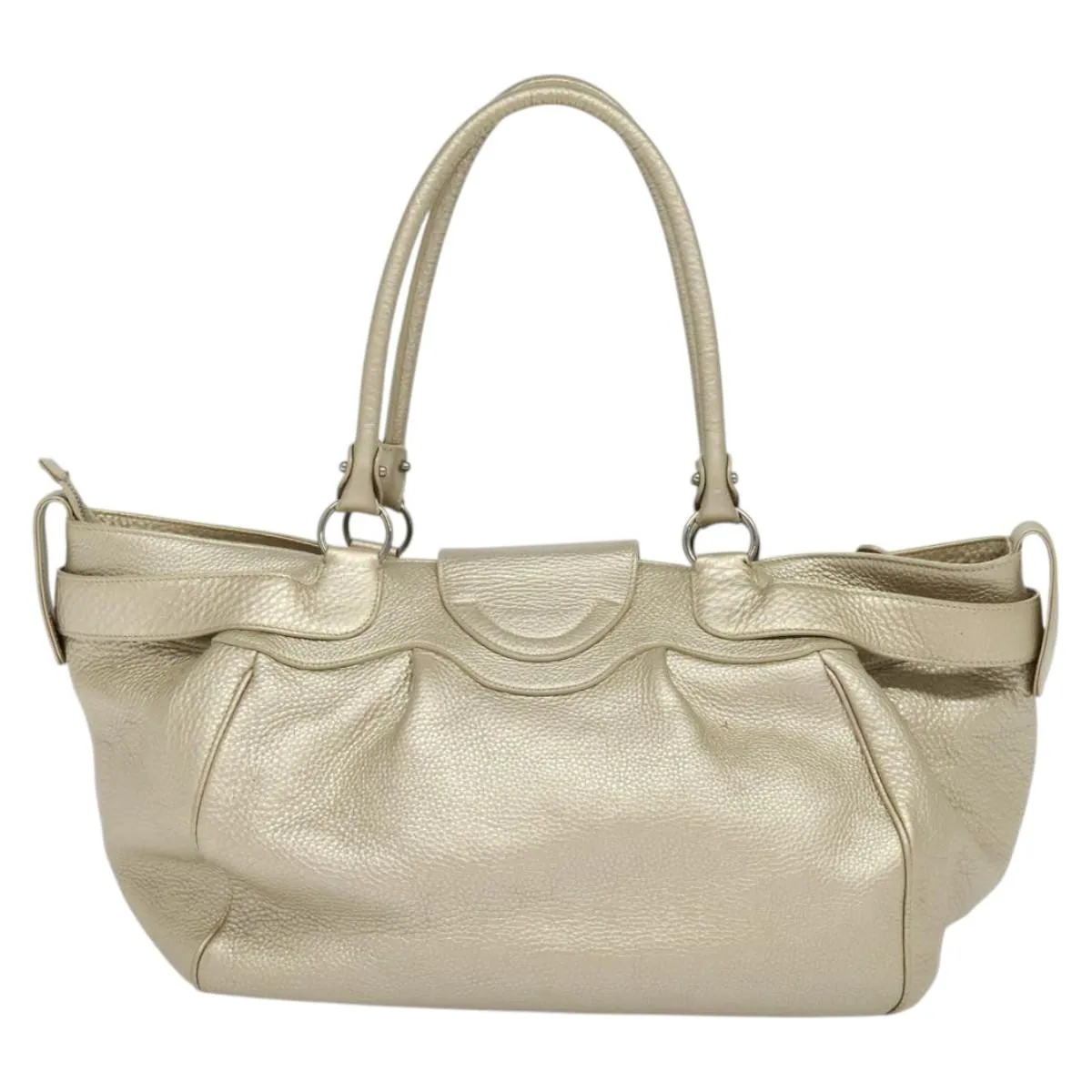 Salvatore Ferragamo Gancini Leather Tote Bag (Pre-Owned)