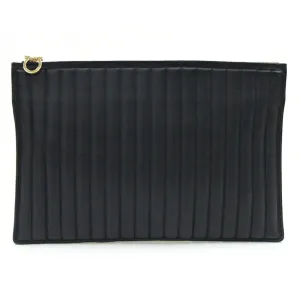 Salvatore Ferragamo Leather Clutch Bag Pouch (Pre-Owned)
