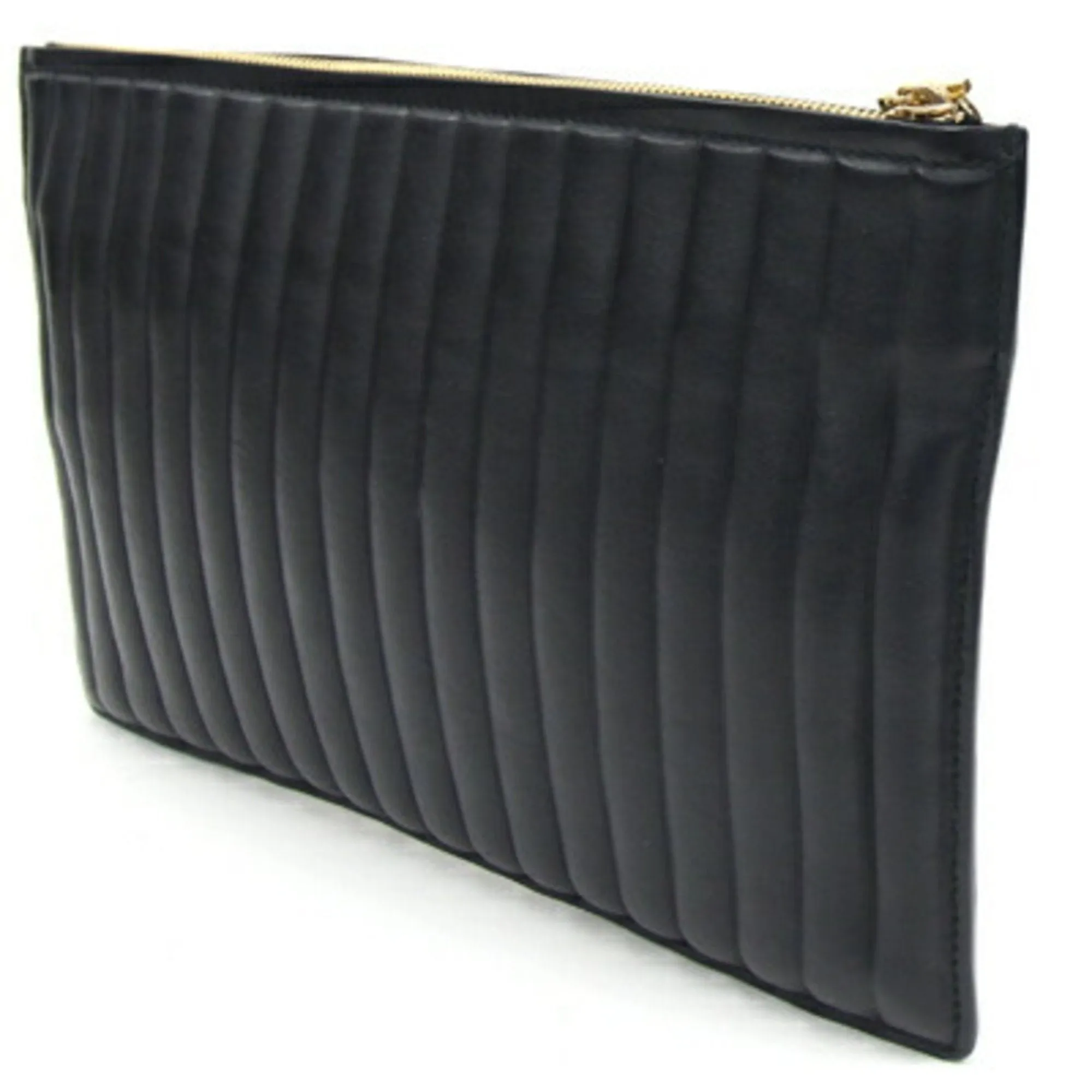 Salvatore Ferragamo Leather Clutch Bag Pouch (Pre-Owned)