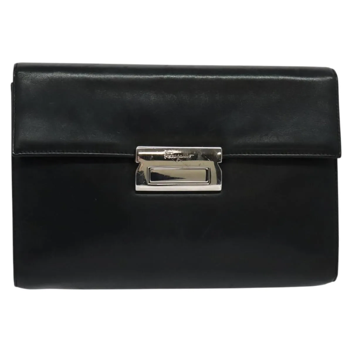 Salvatore Ferragamo Leather Clutch Bag (Pre-Owned)