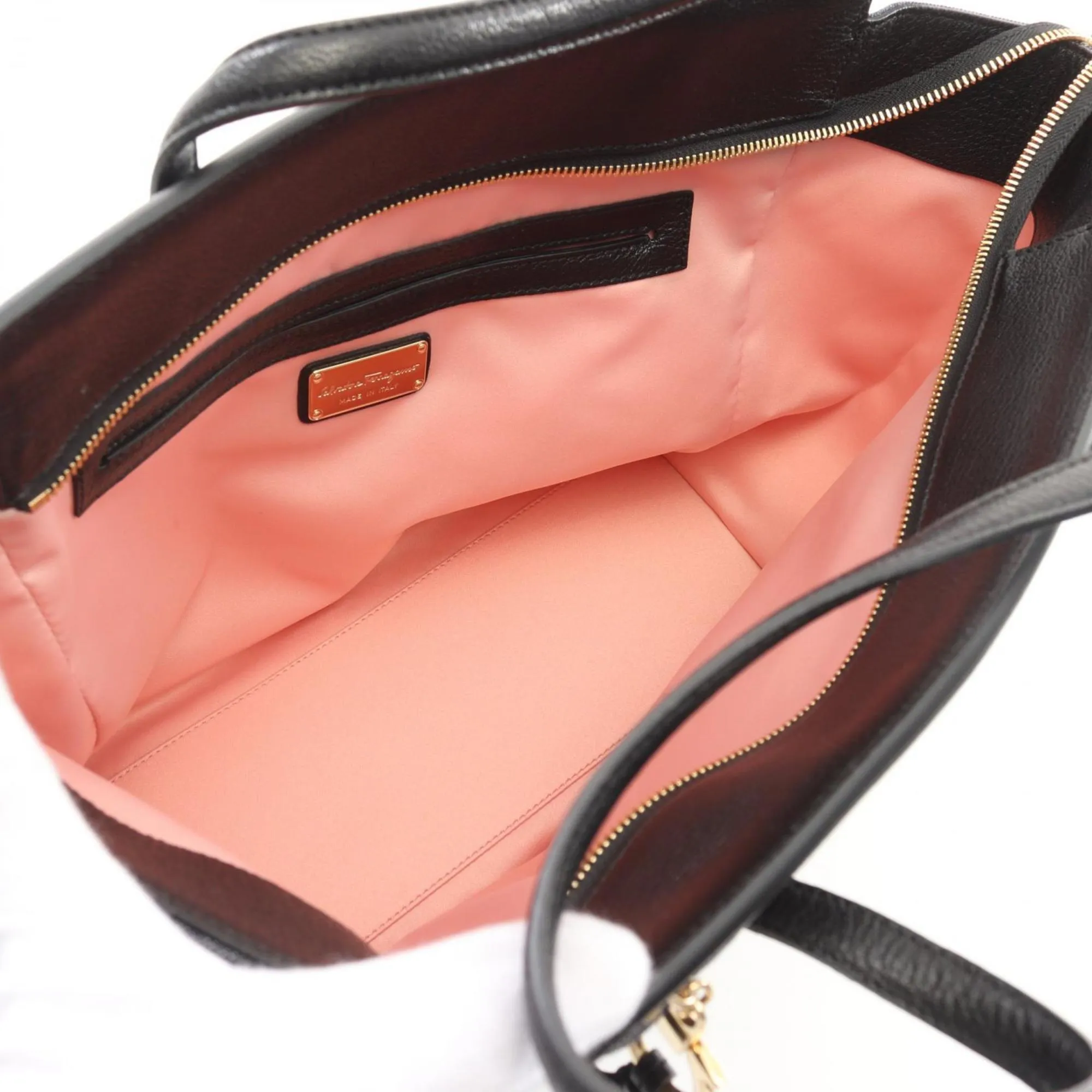 Salvatore Ferragamo Navy blue Leather Tote Bag (Pre-Owned)