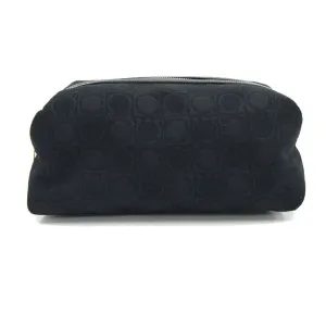 Salvatore Ferragamo Nylon Canvas Leather Pouch (Pre-Owned)