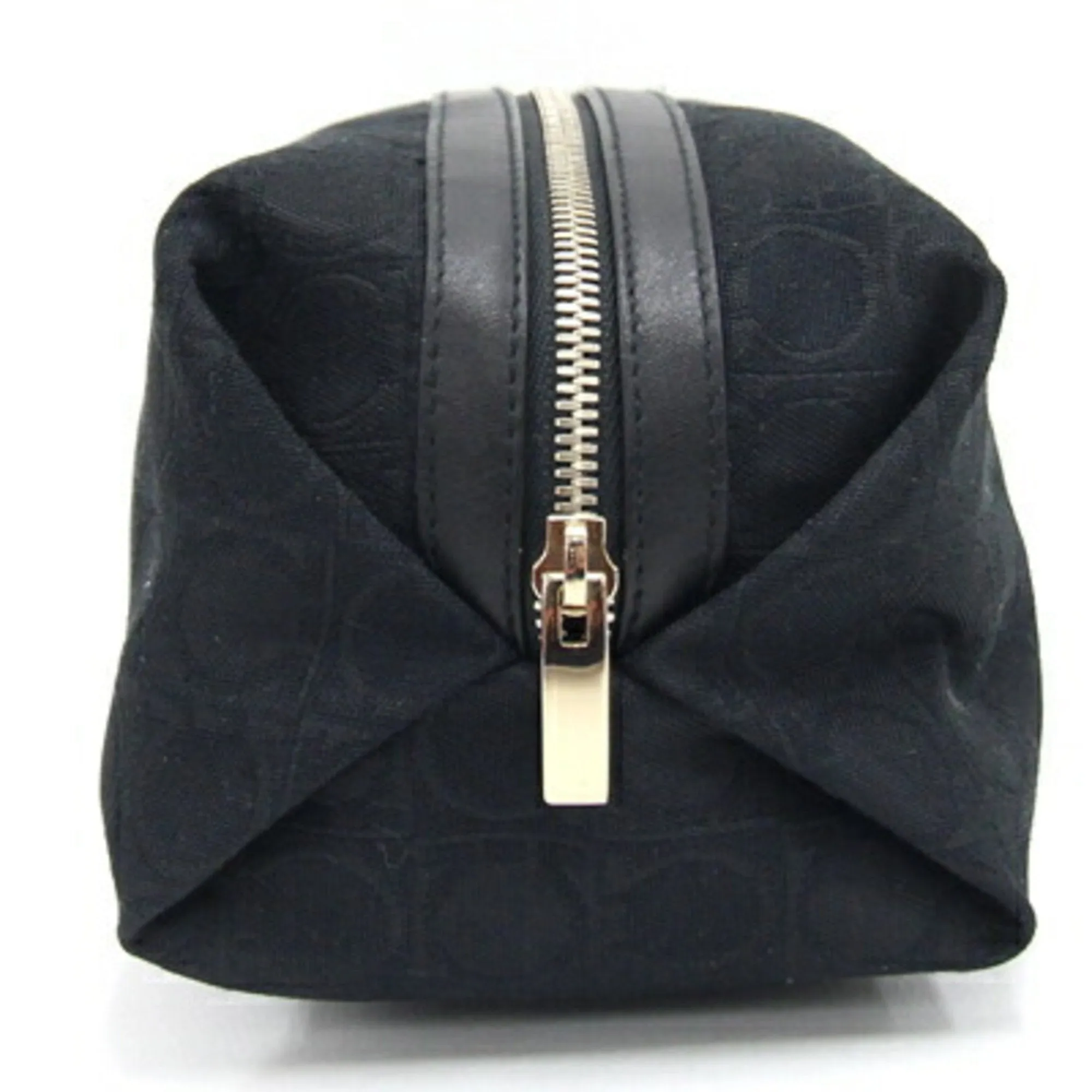 Salvatore Ferragamo Nylon Canvas Leather Pouch (Pre-Owned)