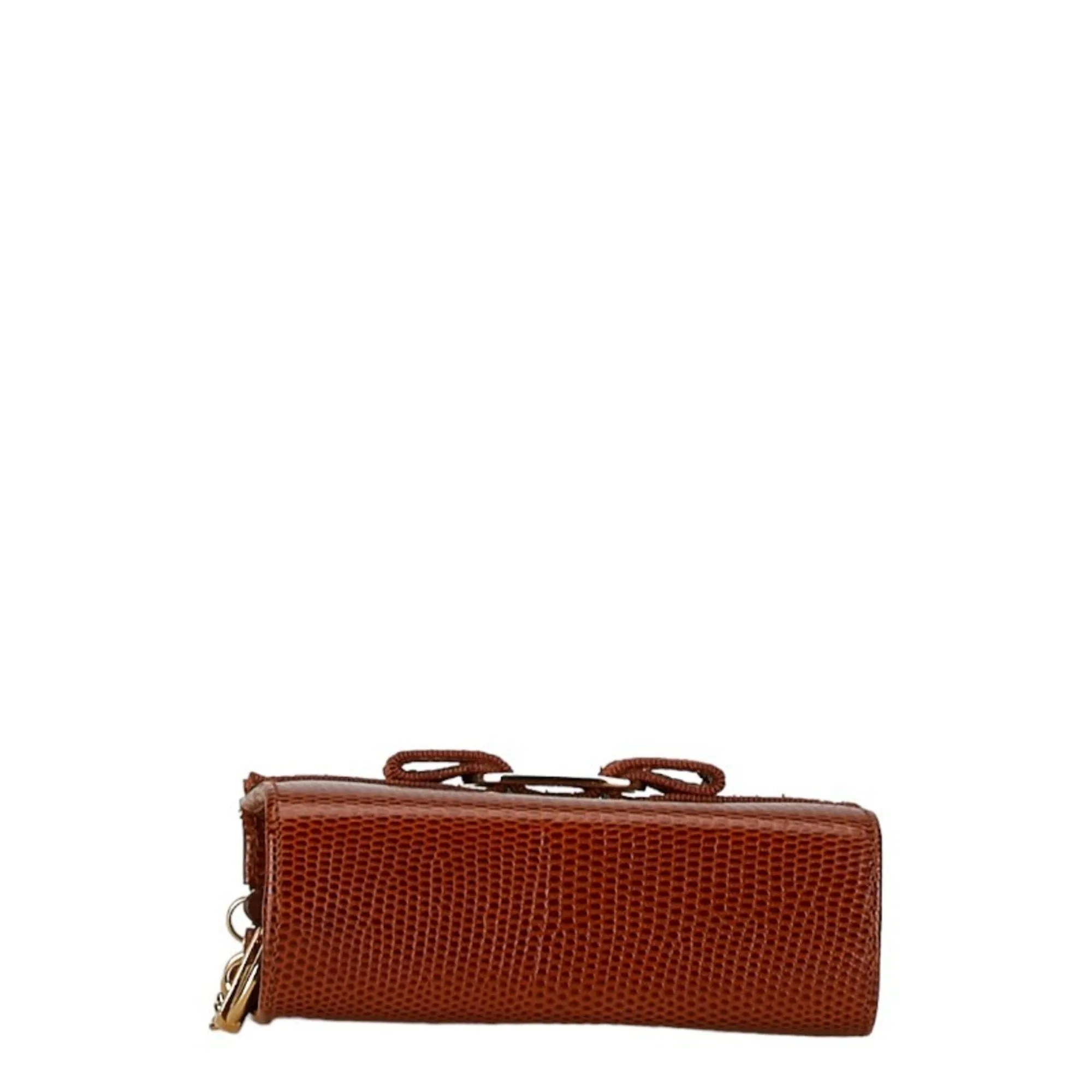 Salvatore Ferragamo Vara Leather Clutch Bag (Pre-Owned)