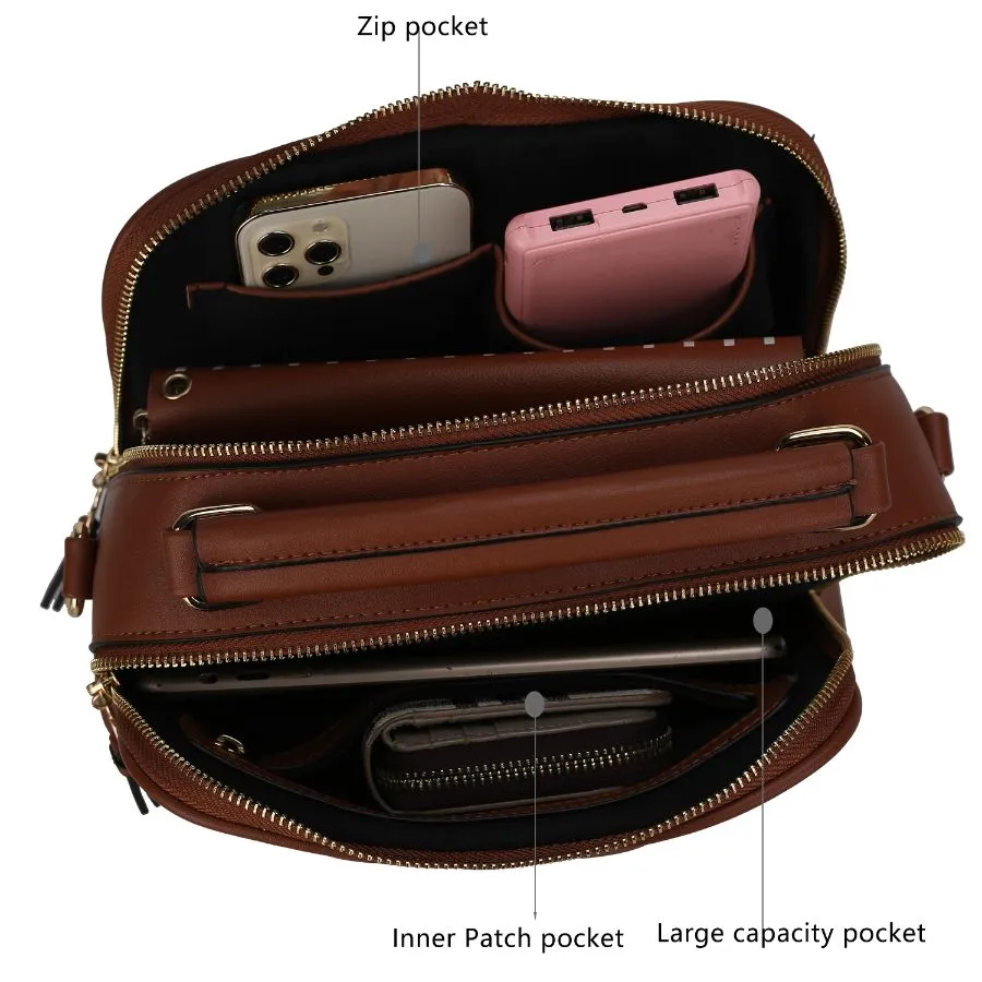 Samira Vegan Leather Satchel Handbag