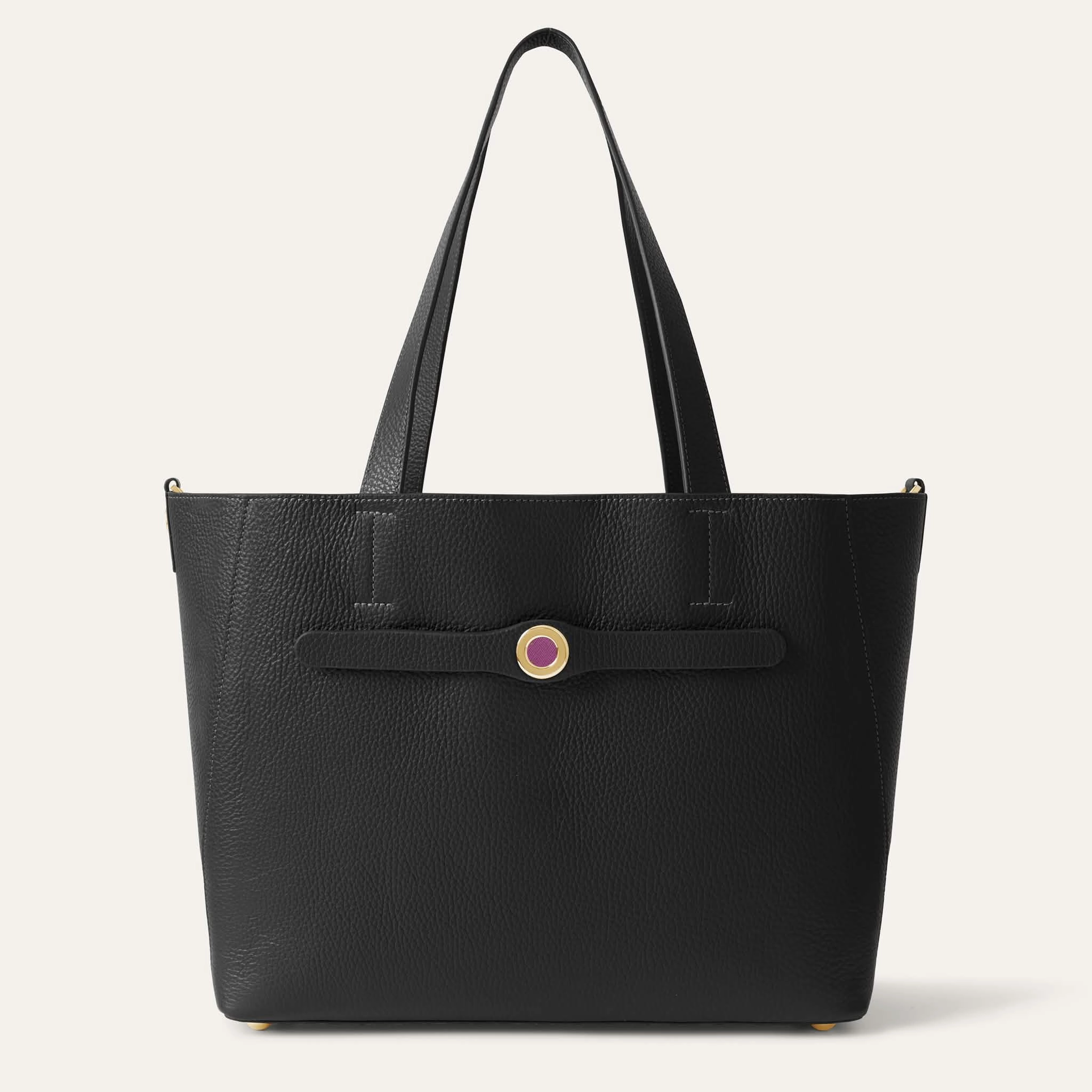 Sarah Tote | Black with Gold hardware