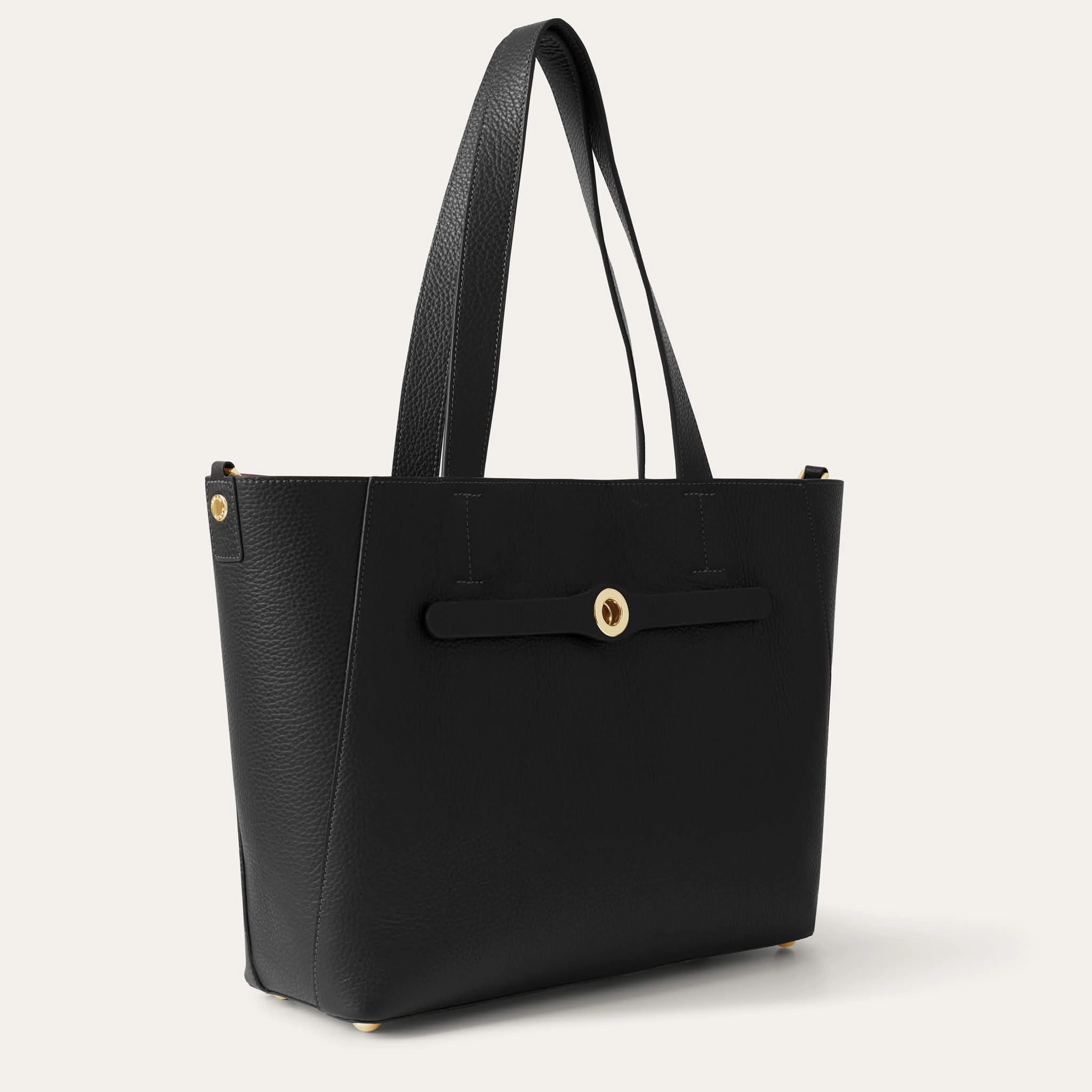Sarah Tote | Black with Gold hardware