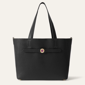 Sarah Tote | Black with Gold hardware