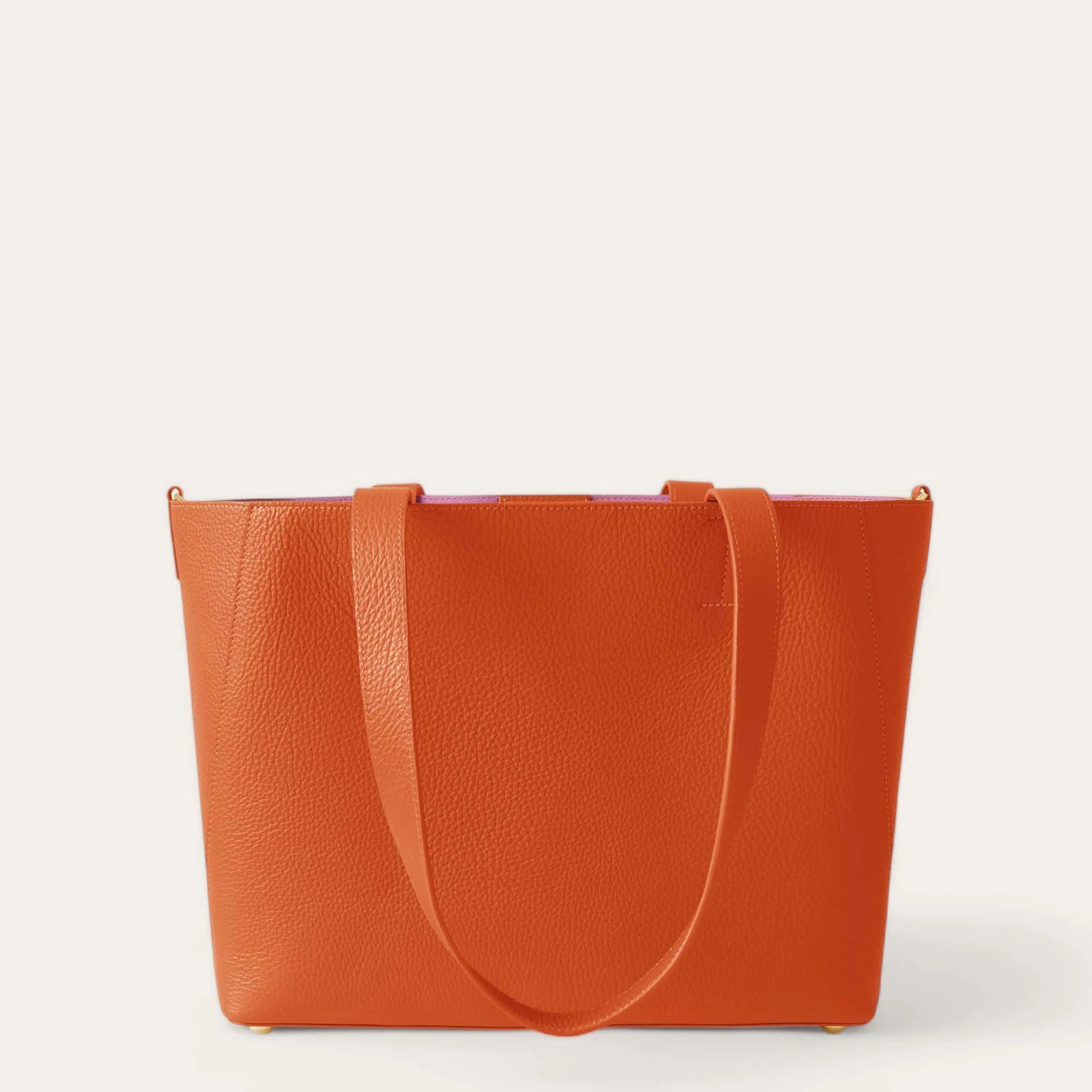 Sarah Tote | Tangerine with Gold hardware