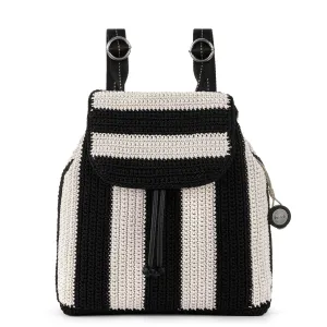 Sayulita Backpack - Hand Crochet - Black Stripe