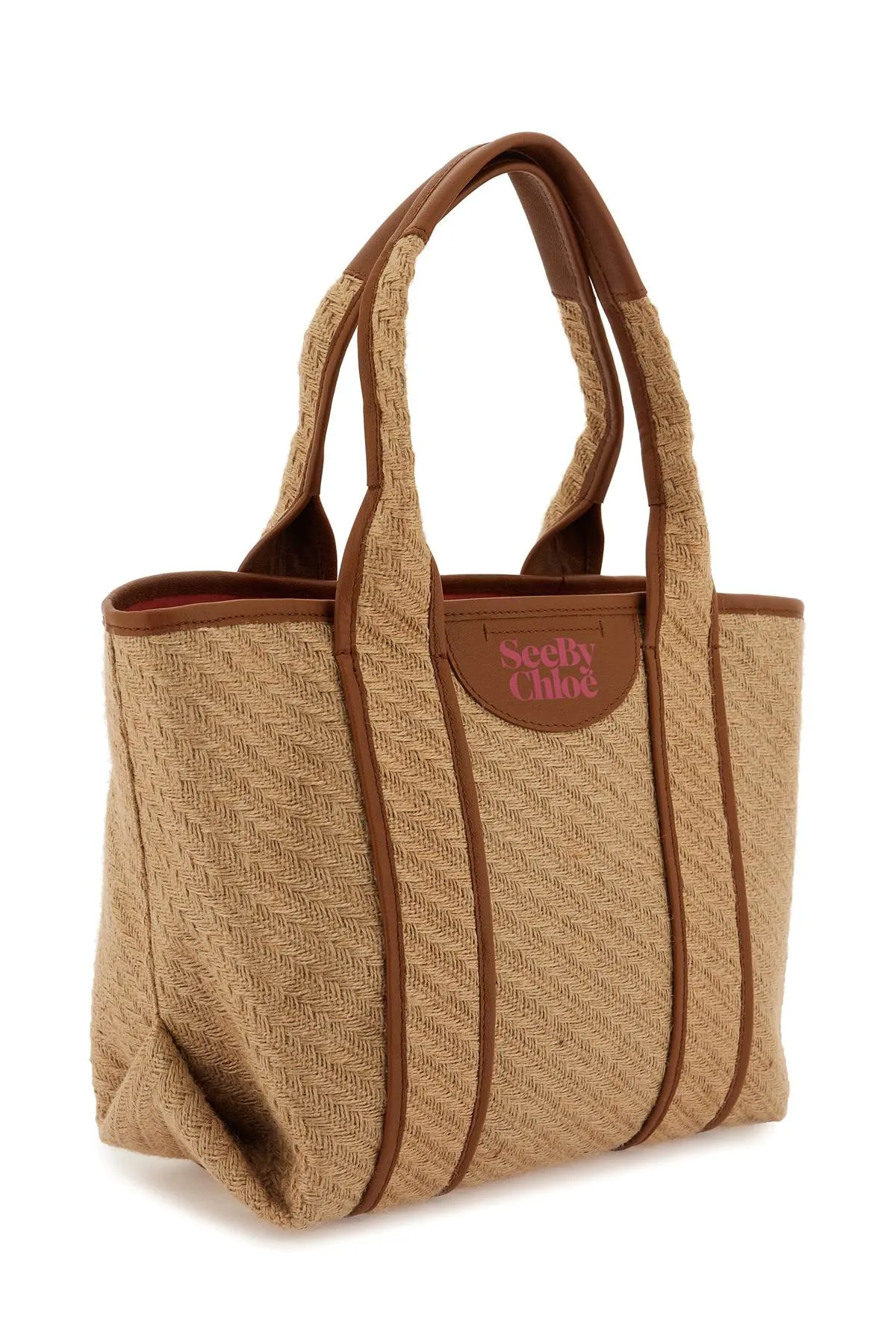 See by chloe 'laetizia' canvas and leather tote bag