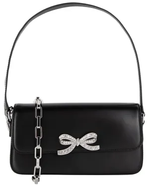 Self-Portrait Bow-Detail Leather Crossbody