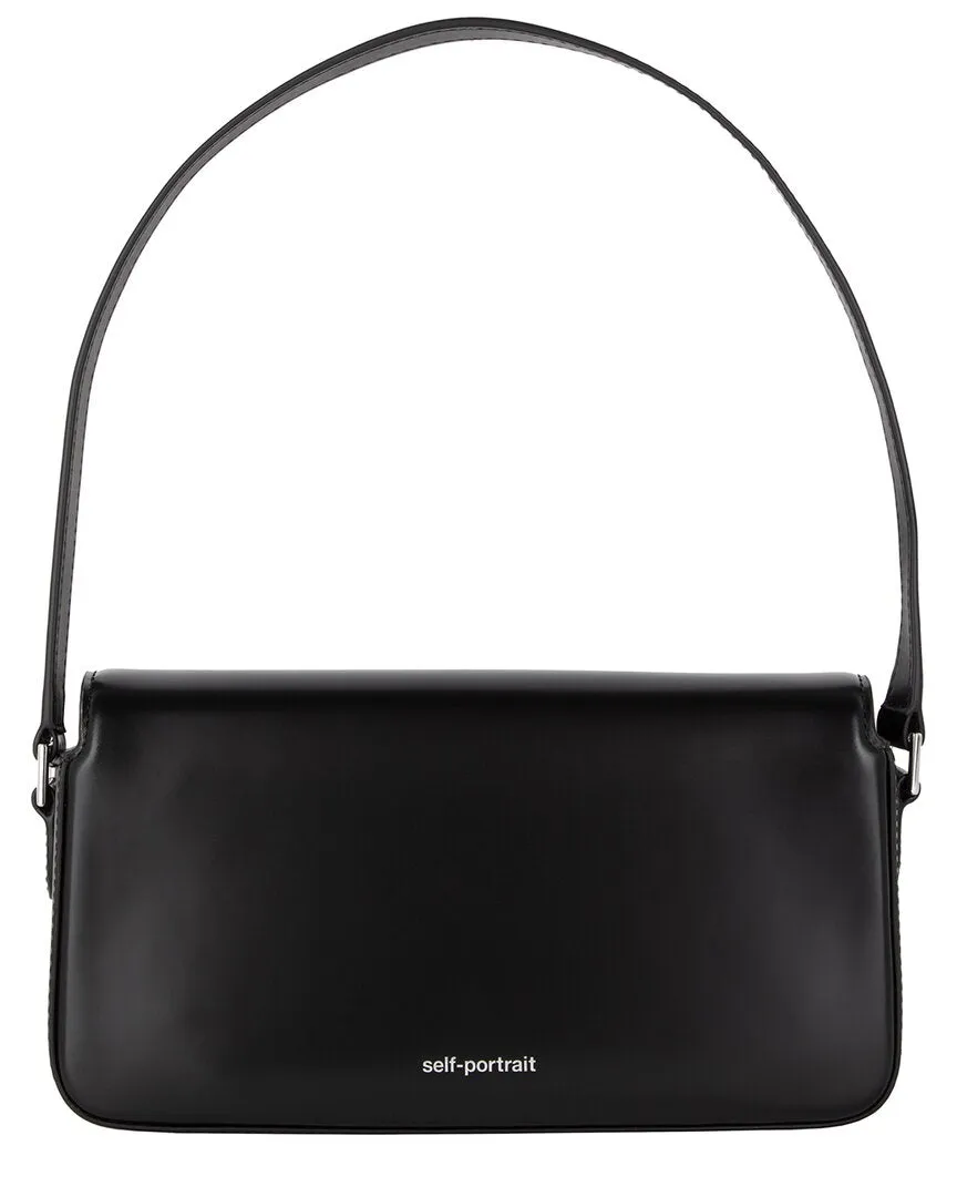 Self-Portrait Bow-Detail Leather Crossbody