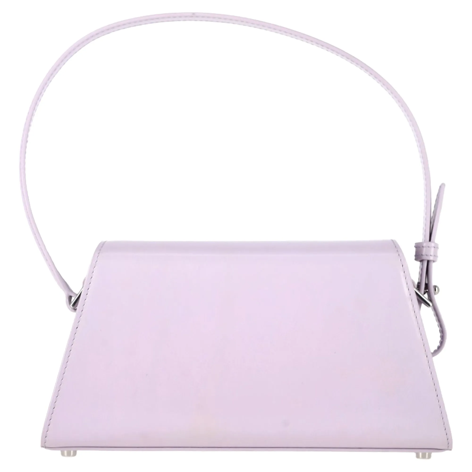 Self-Portrait Bow Mini Shoulder Bag In Pastel Purple Leather