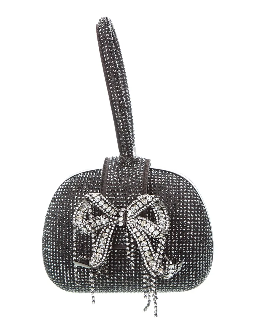 Self-Portrait Rhinestone Top Handle Clutch
