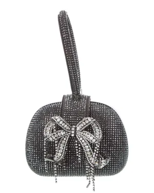 Self-Portrait Rhinestone Top Handle Clutch