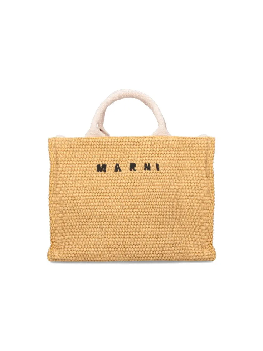 Small "East/West" Tote Bag  Beige