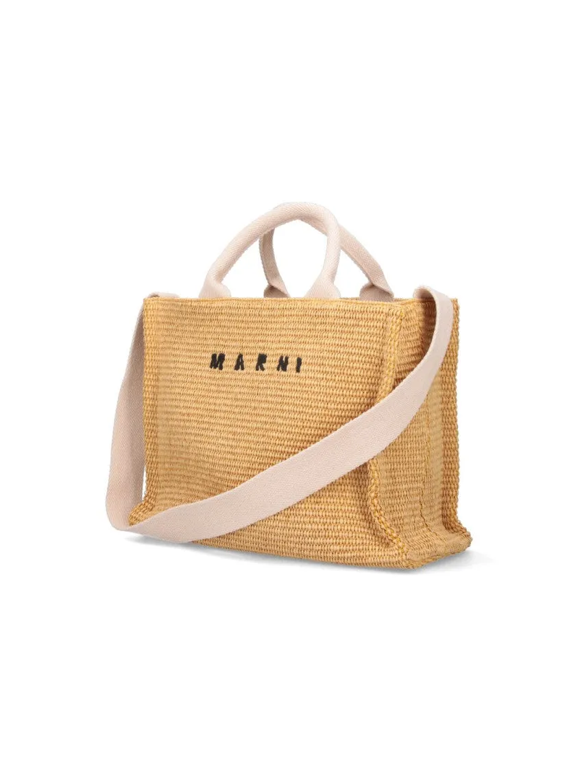 Small "East/West" Tote Bag  Beige