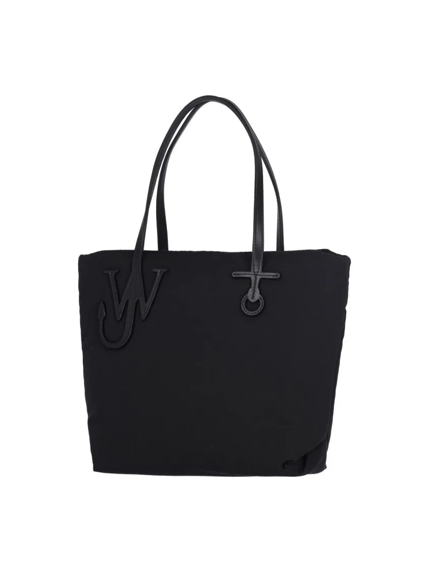 Small "Puffy Anchor" Tote Bag  Black