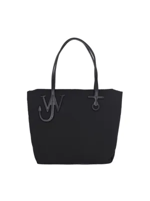 Small "Puffy Anchor" Tote Bag  Black