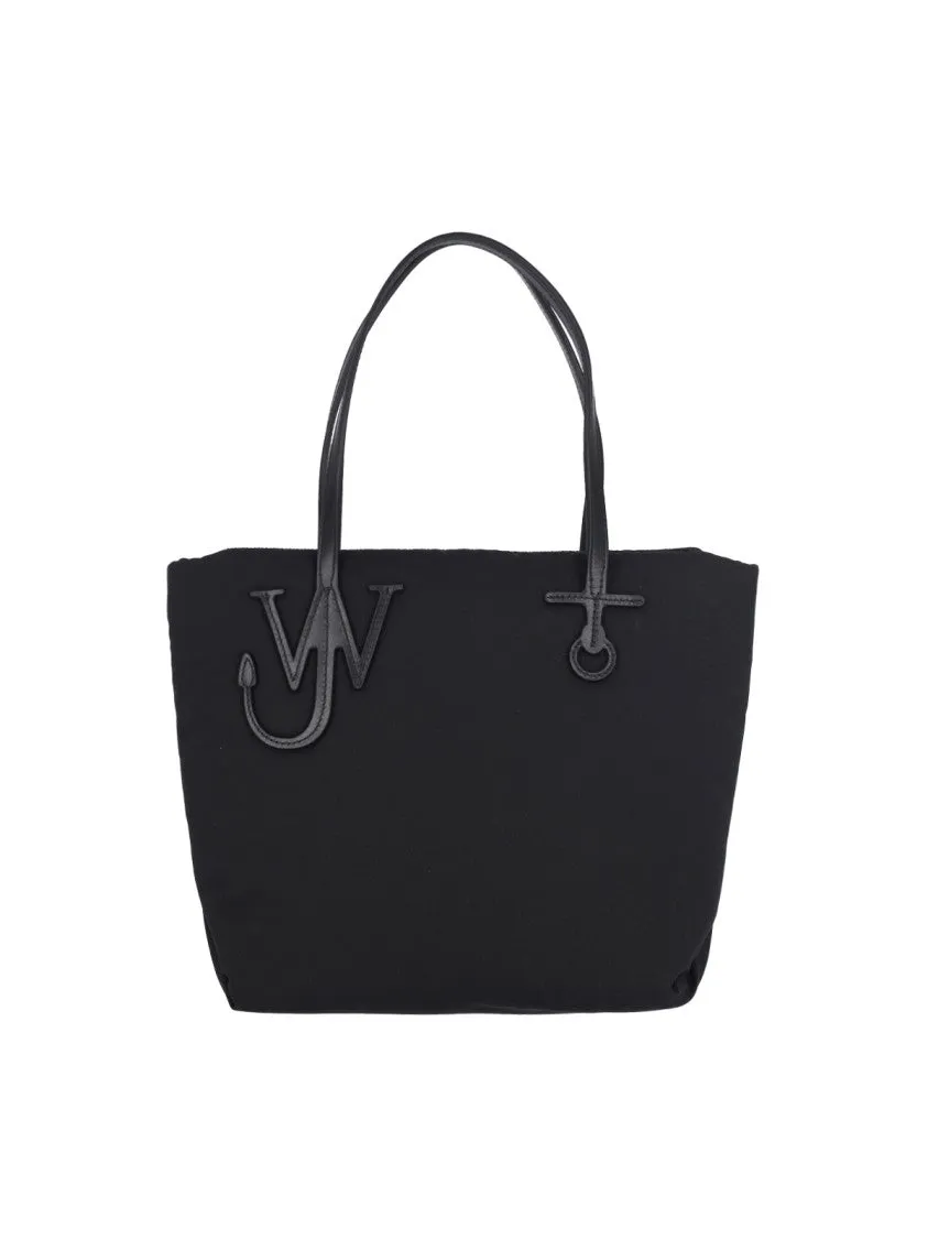 Small "Puffy Anchor" Tote Bag  Black