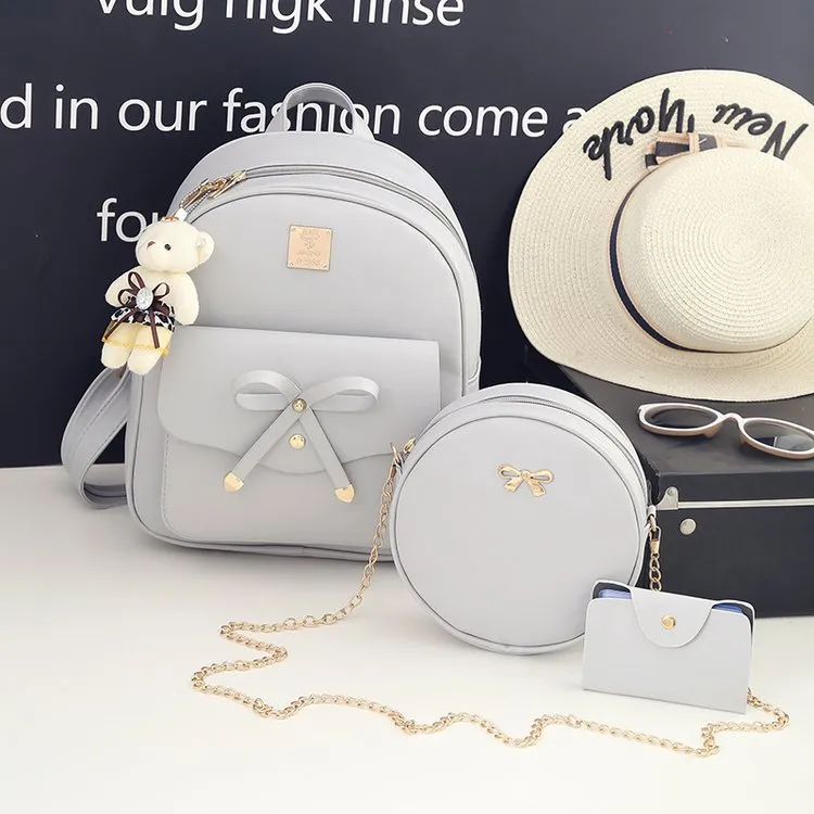 Soft Leather Three-piece Fashion One Shoulder Crossbody Handbag