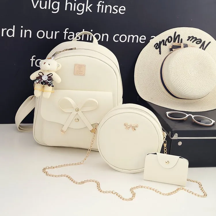Soft Leather Three-piece Fashion One Shoulder Crossbody Handbag