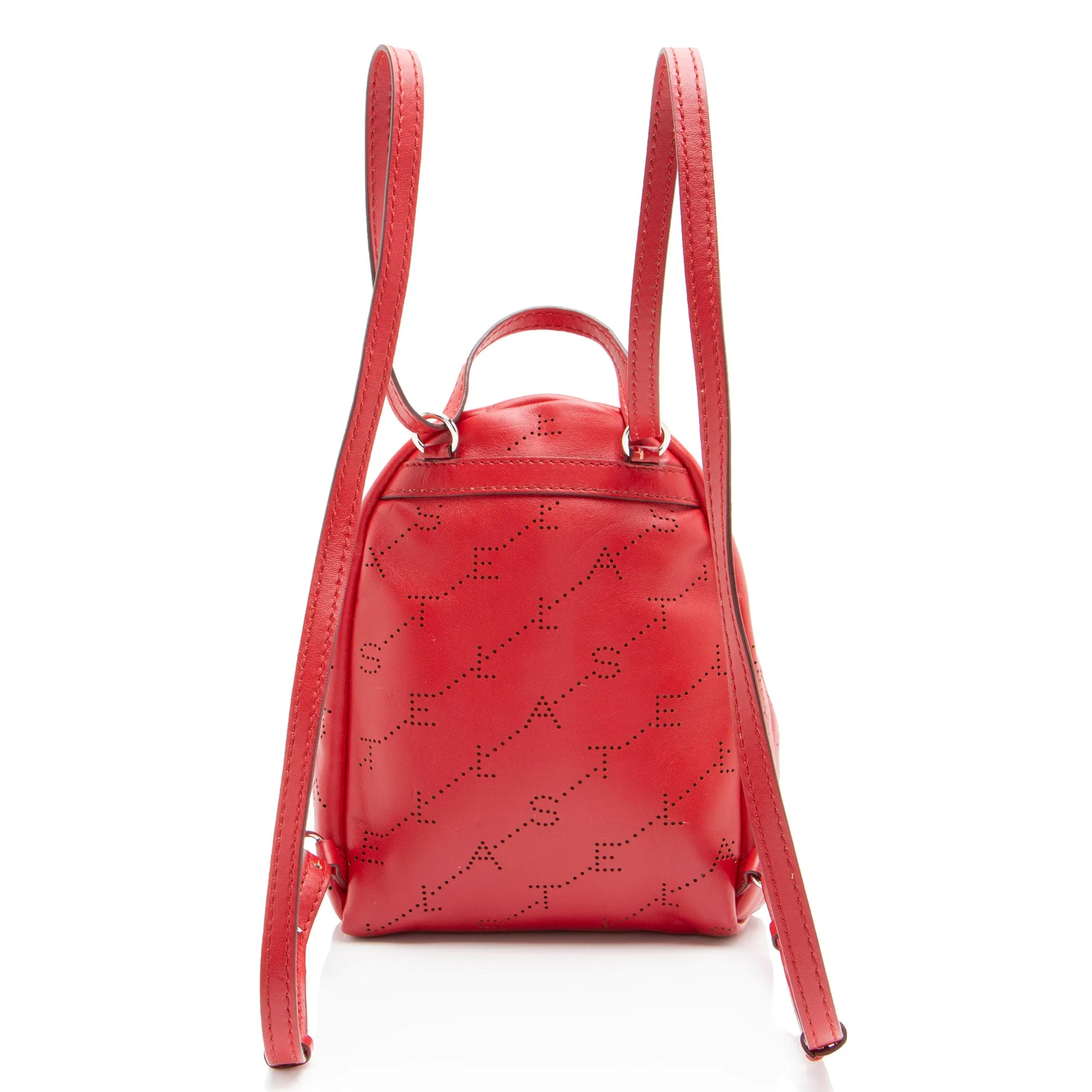 Stella McCartney Eco Alter Nappa Perforated Logo Mini Backpack