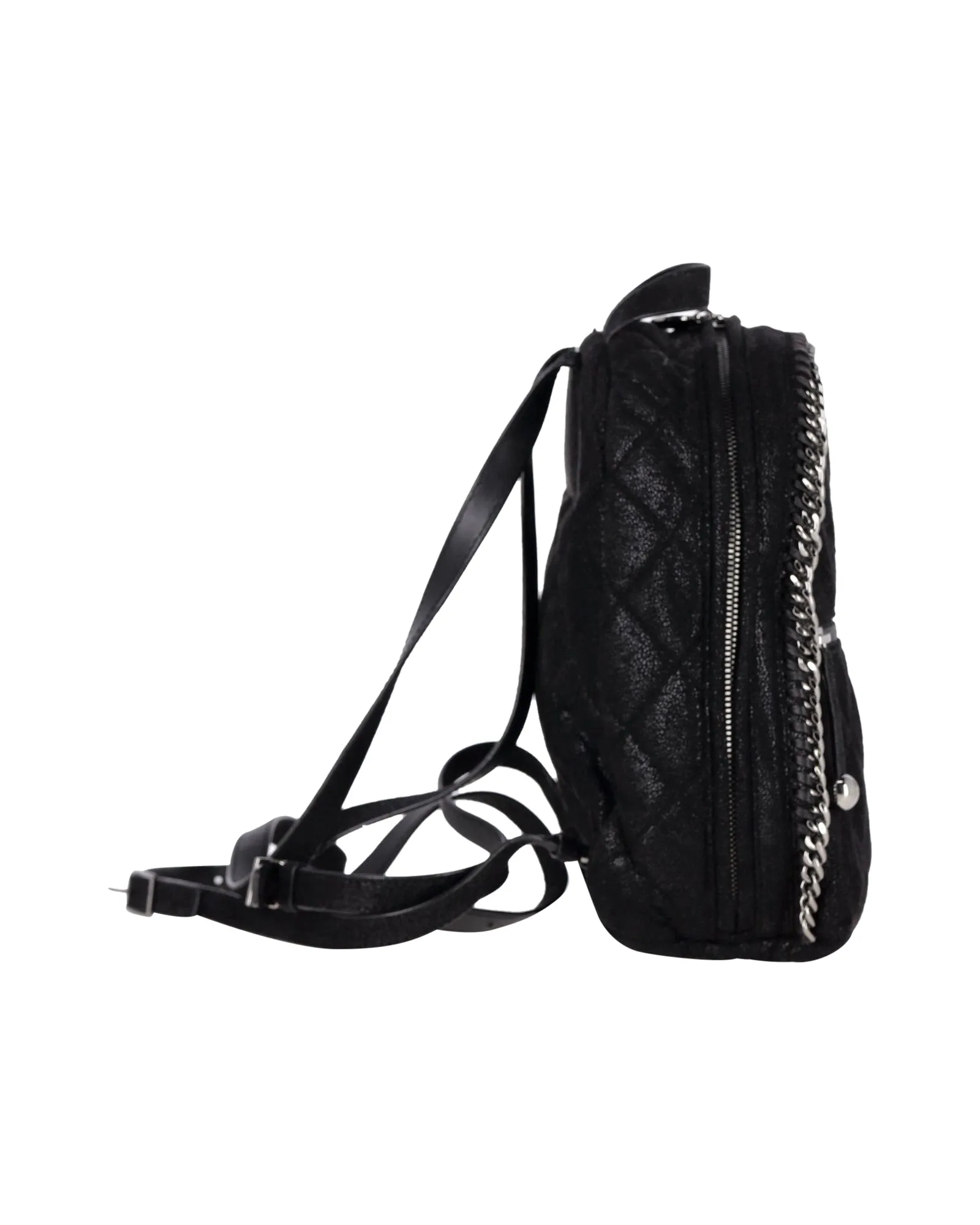 Stella McCartney Falabella Backpack in Black Faux Leather