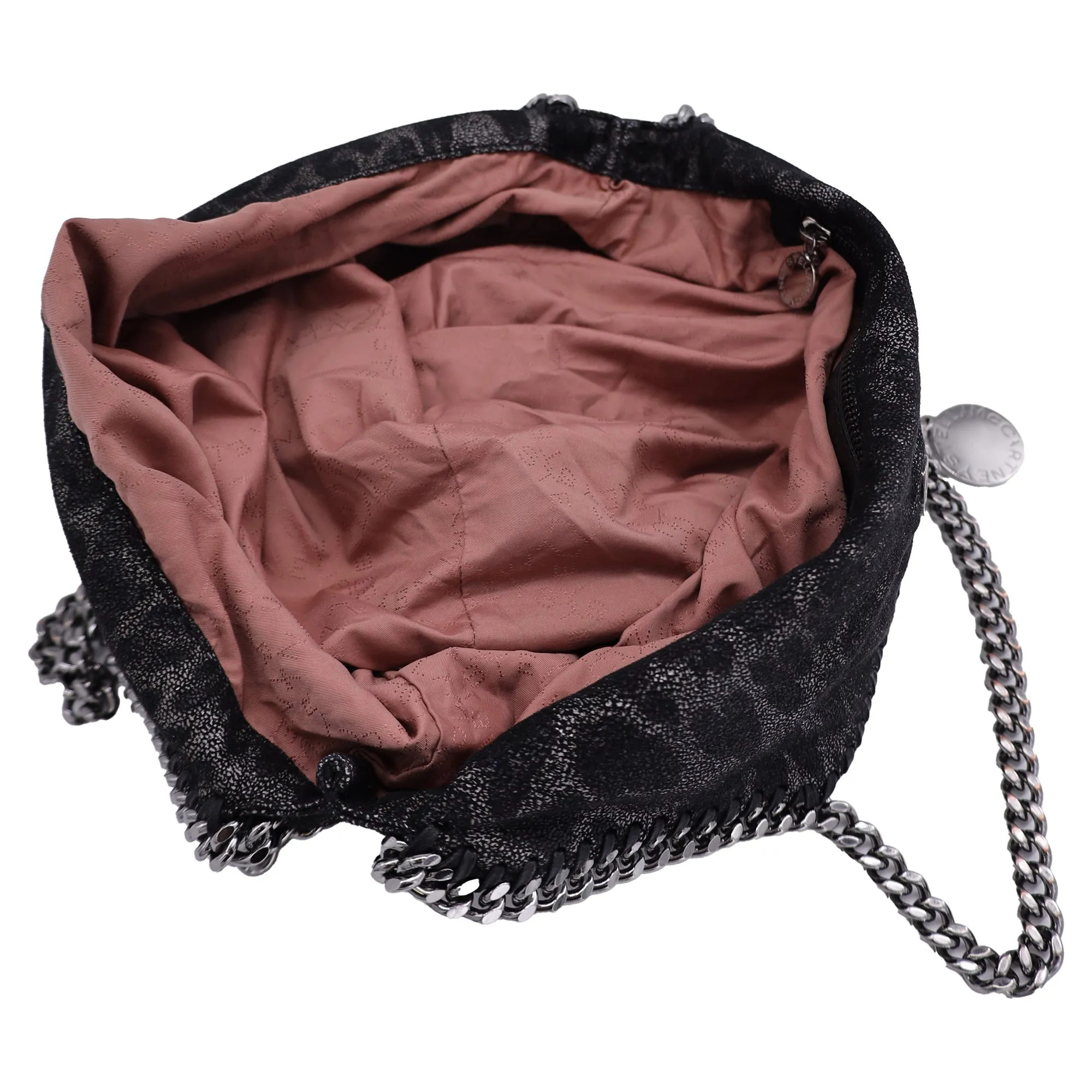 Stella McCartney Regular Falabella Leopard Print Tote Bag in Black Faux Leather