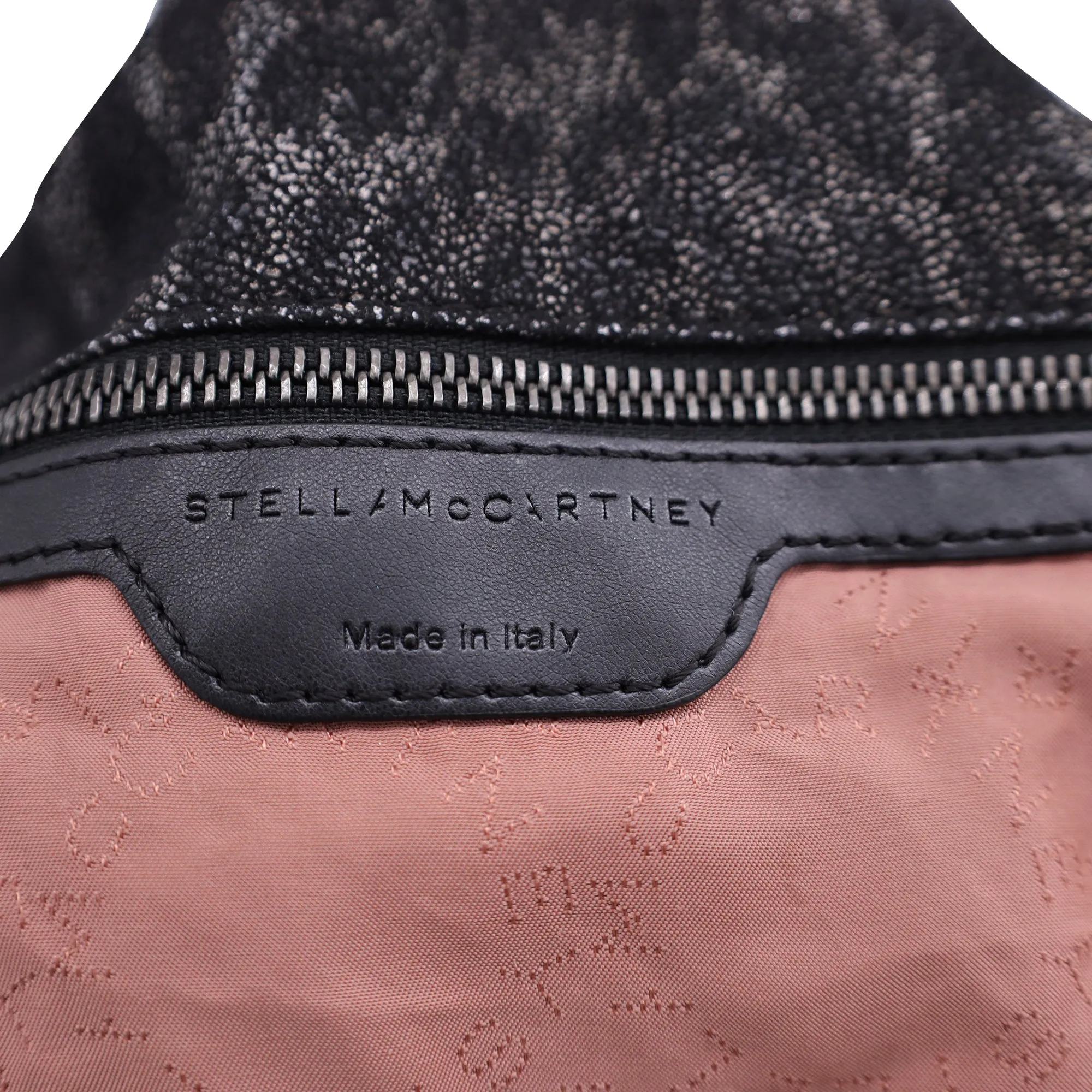 Stella McCartney Regular Falabella Leopard Print Tote Bag in Black Faux Leather