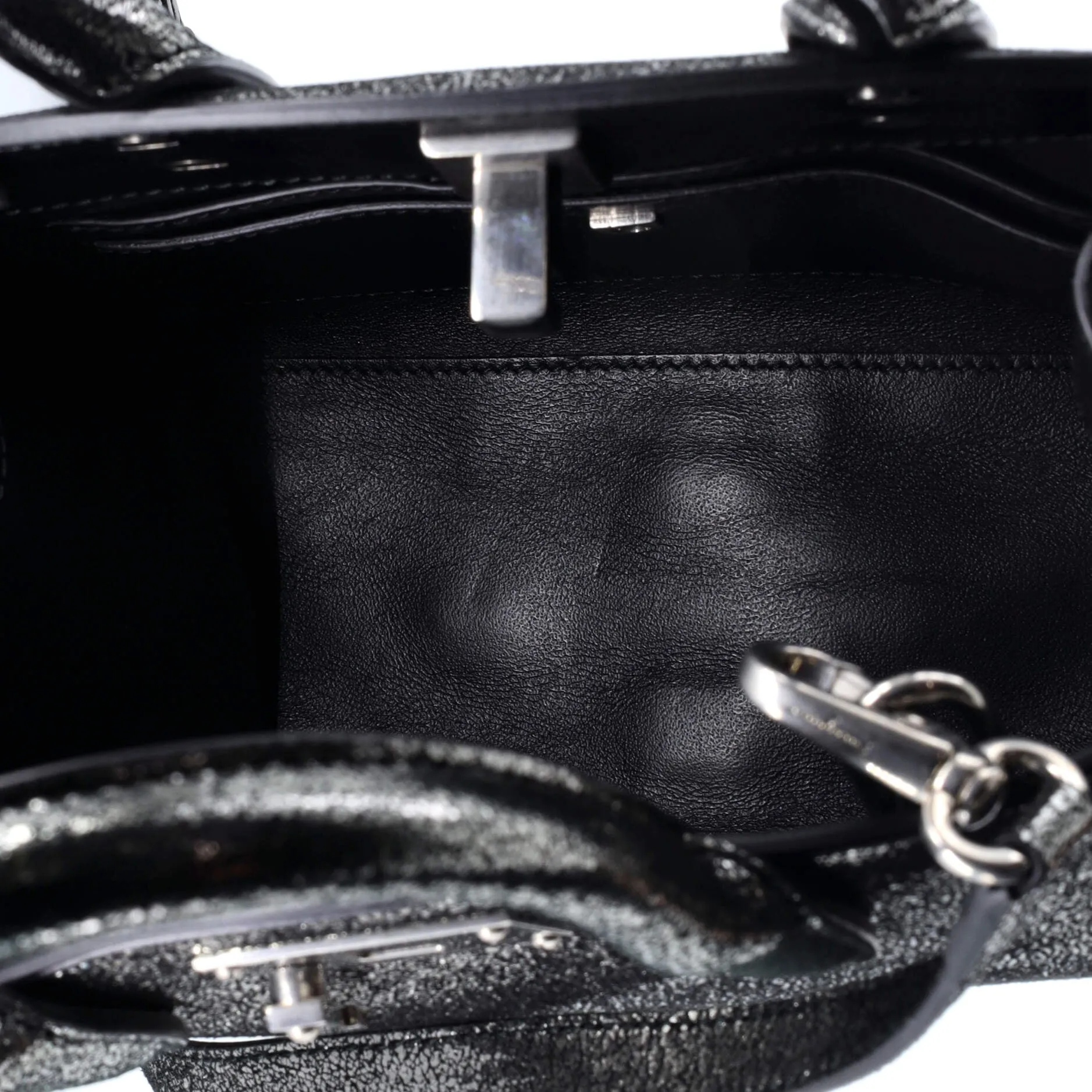 Studio Box Satchel Glitter Leather Small