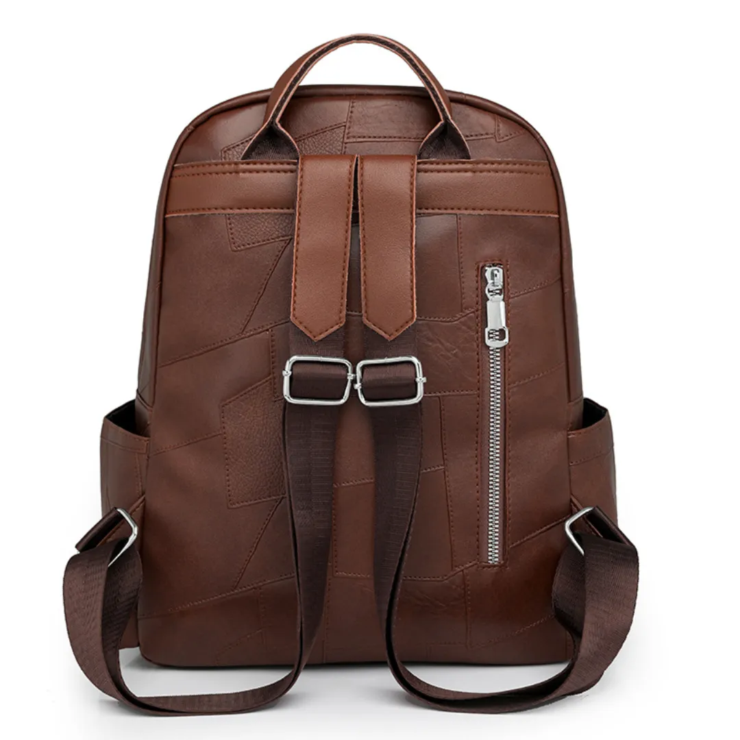 Style Large Capacity Women's Soft Leather  Backpack