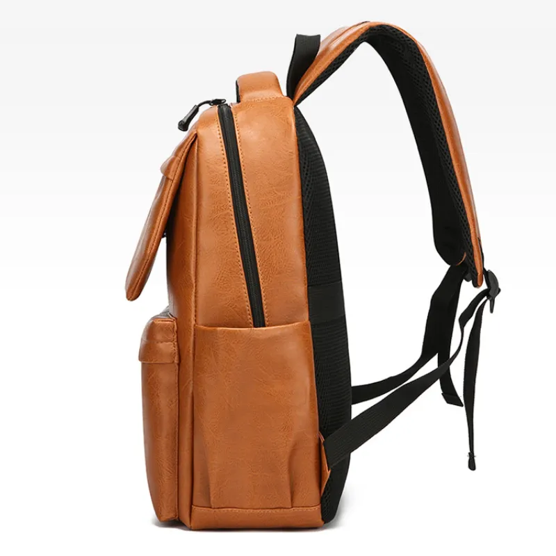 Style PU Leather Fashion Mens Backpack