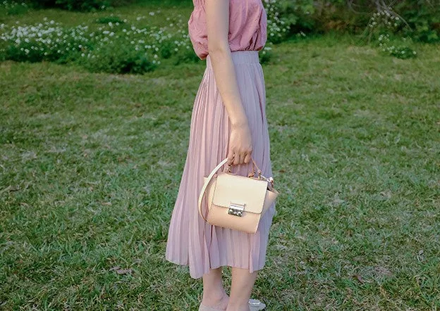 Stylish Leather Beige Womens Handbag Shoulder Bag Crossbody Purse for Women
