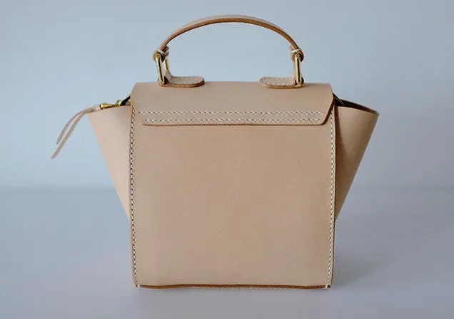 Stylish Leather Beige Womens Handbag Shoulder Bag Crossbody Purse for Women