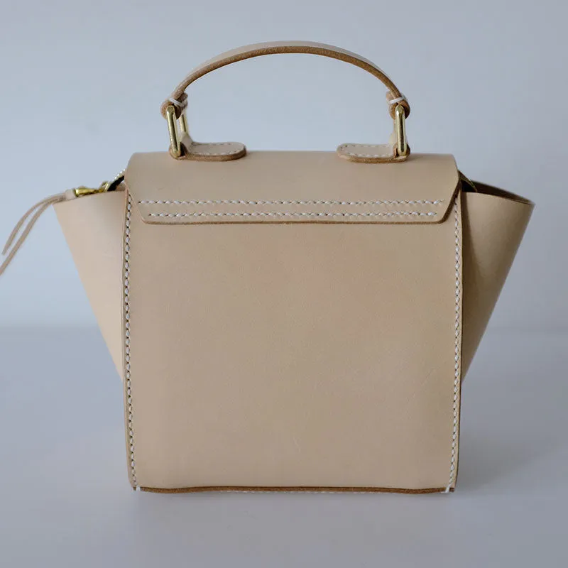 Stylish Leather Beige Womens Handbag Shoulder Bag Crossbody Purse for Women