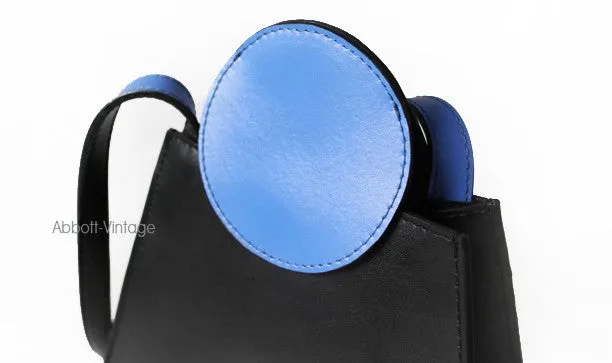 Stylish Leather triangular Black Womens Shoulder Bag Crossbody Bag Purse for Women