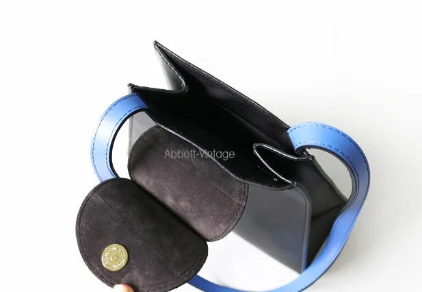 Stylish Leather triangular Black Womens Shoulder Bag Crossbody Bag Purse for Women