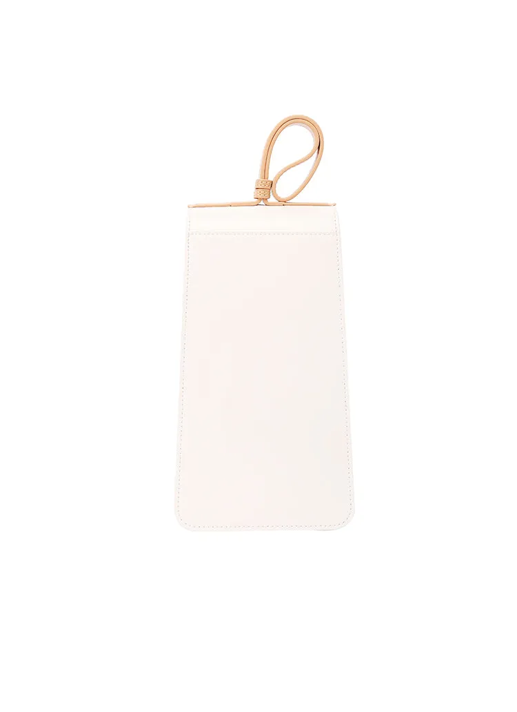 Stylish White Leather Womens Handbag Tassel Wristlet Bag Clutch for Women
