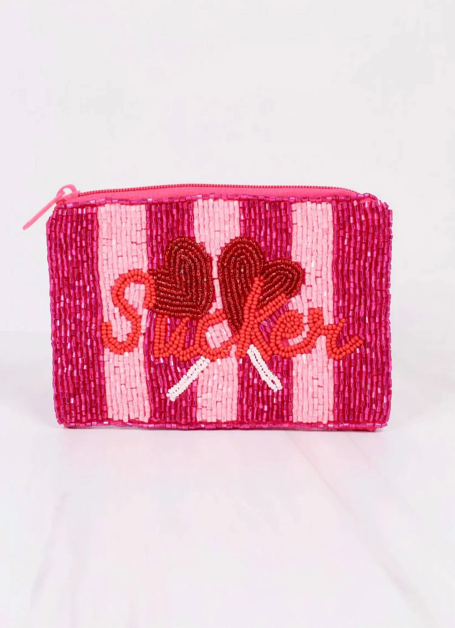 Sucker Coin Bag In Red/pink