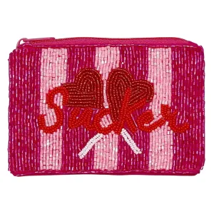 Sucker Coin Bag In Red/pink