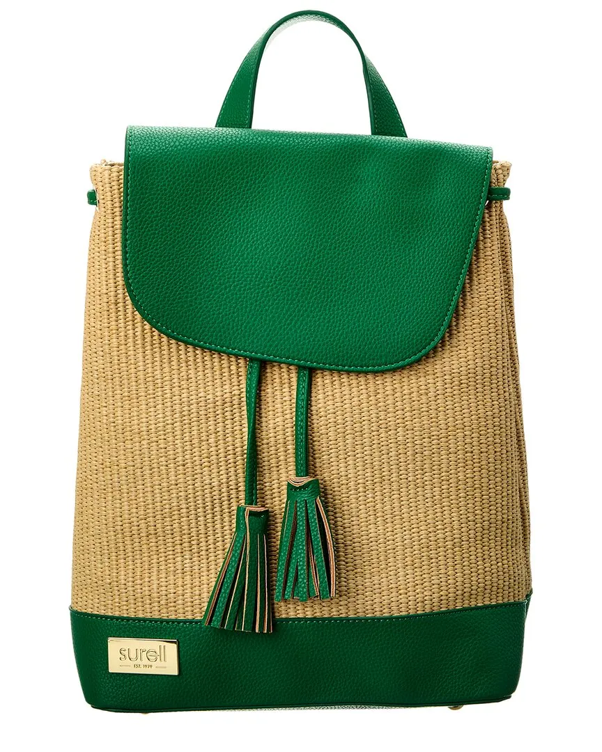 Surell Accessories Paper Straw Backpack