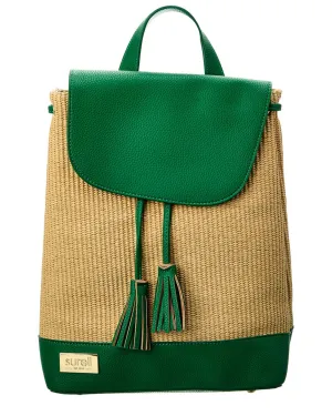 Surell Accessories Paper Straw Backpack